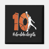 Aimant 10e anniversaire Double chiffres Dix Basket Pour G (Devant)