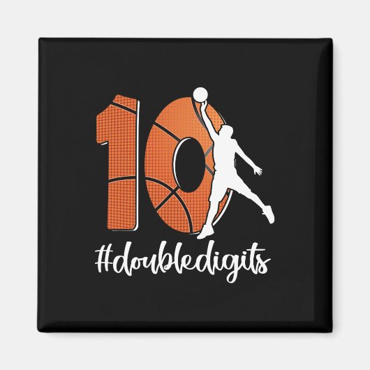 Aimant 10e anniversaire Double chiffres Dix Basket Pour G (Devant)