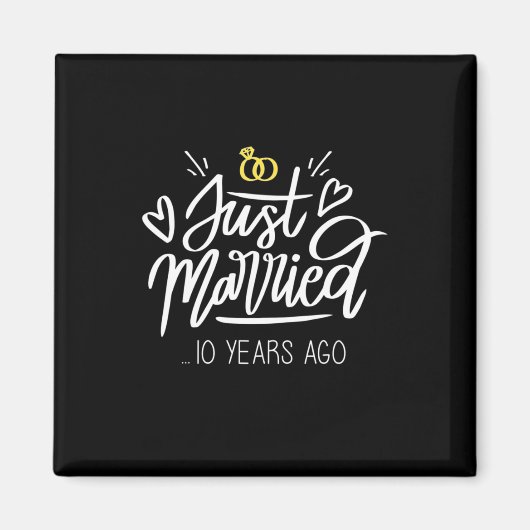 Aimant 10e anniversaire du Mariage (Devant)