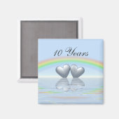 Aimant 10e anniversaire Tin Hearts (Recto/Verso)