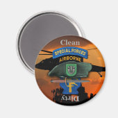 Aimant 10e Groupe des forces spéciales Berets verts Vis S (Recto/Verso)