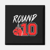 Aimant 10th Birthday Boxing Boy 10 Year Old Boxer Bday Pa (Devant)