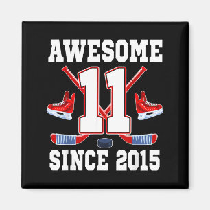 Aimant 11 Ans Incroyable Depuis Anniversaire Thème Hockey