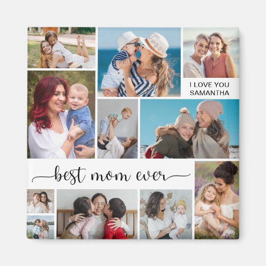 Aimant 11 Collage Photo Meilleure Maman Ever (Devant)