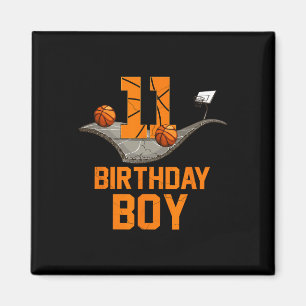 Aimant 11e Anniversaire Basketball Jersey 11 ans Boy Bo