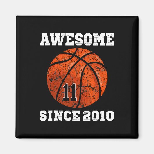 Aimant 11e Anniversaire Basketball Lover Don 11 Anniversa (Devant)