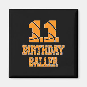 Aimant 11e anniversaire Byller Boy 11 ans Bysketbyll T