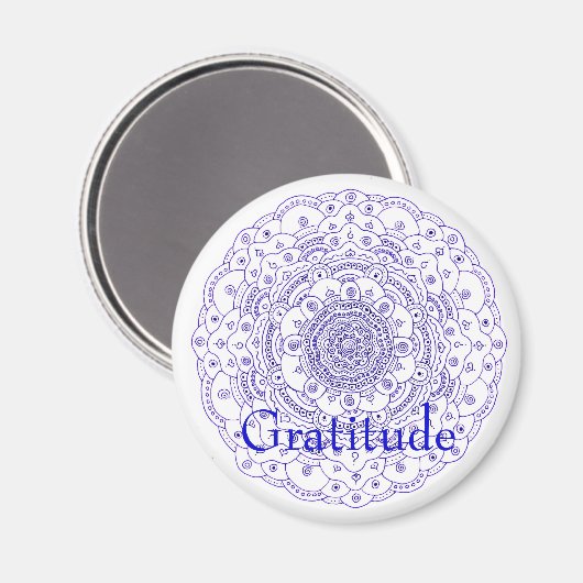 Aimant 11Mandala 6, Gratitude (Recto/Verso)
