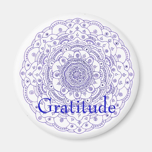 Aimant 11Mandala 6, Gratitude (Devant)