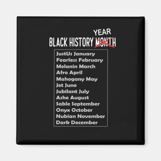 Aimant 12 Black History Month African (Devant)