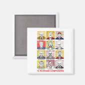 Aimant 12 compositeurs russes (Recto/Verso)