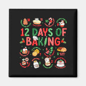 Aimant 12 Days Of Baking Baker Christmas Cook Chef Baking (Devant)