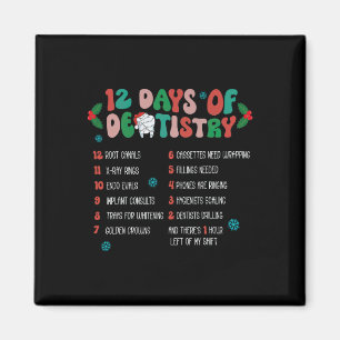 Aimant 12 Jour De Dentistesse Noël Dentiste Dentaire Hygi
