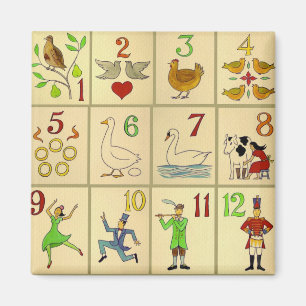 Aimant 12 Jours de l'aimant de Noël