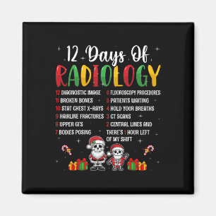 Aimant 12 Jours De Radiologie Xmas Rad Tech Christmas Rad