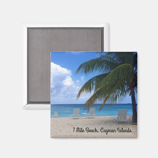 Aimant 12 Km Beach, îles Caïmans (Recto/Verso)