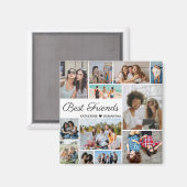 Aimant 12 Photo Collage Meilleurs Amis Pour Toujours (Recto/Verso)