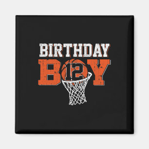 Aimant 12e anniversaire garçon de basketball Lover 12 ans