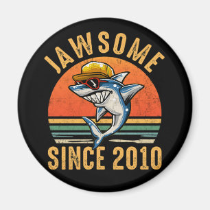 Aimant 12e anniversaire Requin 12 ans Jawsome depuis 2010