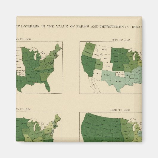 Aimant 133 Augmentation de la valeur des fermes 1850-1900 (Devant)