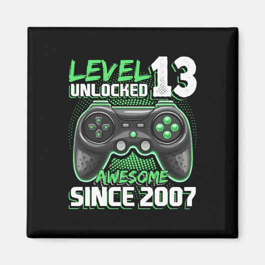 Aimant 13 Déverrouillé Awesome 2007 jeu vidéo 13e anniver (Devant)