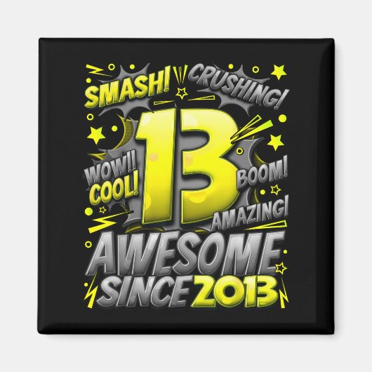 Aimant 13 Year Old For Boys 13th Birthday Boy 13 Year Old (Devant)