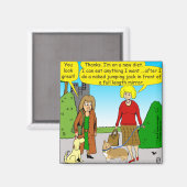 Aimant 1411 Caricature de la diète Jack de saut (Recto/Verso)