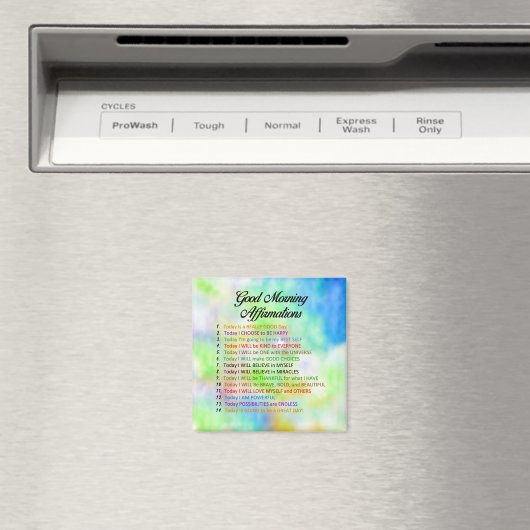 Aimant 14 Affirmations du bon matin (In Situ (Lave-vaisselle))