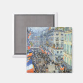 Aimant 14 juillet, rue Daunou par Childe Hassam (Recto/Verso)
