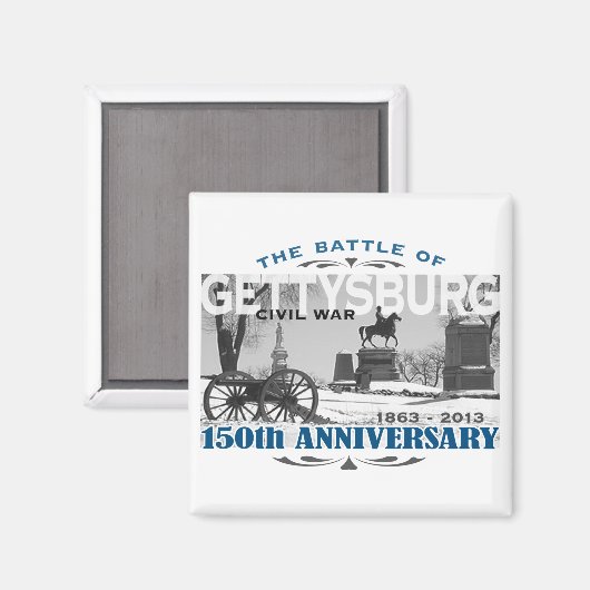 Aimant 150 ans de la bataille de Gettysburg (Recto/Verso)