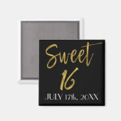 Aimant 16 ans | Sweet sixteen Enregistrer l'aimant de dat (Recto/Verso)