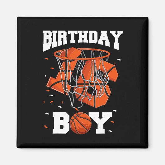 Aimant 16e anniversaire Basketball enfants1 (Devant)