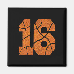 Aimant 16e anniversaire Basketball Garçons Enfants