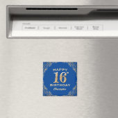 Aimant 16e anniversaire Parties scintillant bleue et or c (In Situ (Lave-vaisselle))
