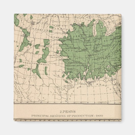 Aimant 174 Pommes, poires, régions principales (Devant)