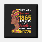 Aimant 1776 : Mon ancêtre n'était pas libre 1776 (Devant)