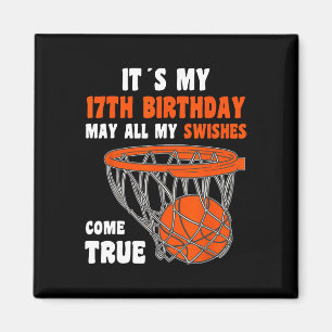 Aimant 17 Ans Joyeux 17e anniversaire Basketball 17e Bi