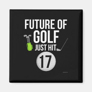 Aimant 17ème Anniversaire Golf T Chemise 17 Anniversaire