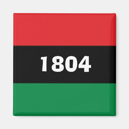 Aimant 1804 Haïti Couleurs panafricaines (Devant)