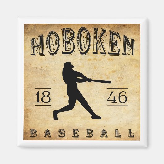 Aimant 1846 Hoboken New Jersey Baseball (Devant)