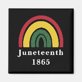 Aimant 1865 Histoire noire afro-américaine (Devant)