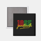 Aimant 1865 juneteenth célèbre la liberté des afro-améric (Recto/Verso)