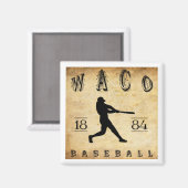 Aimant 1884 Waco Texas Baseball (Recto/Verso)