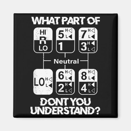 Aimant 18 Speed What Don't You Understand Funny Truck Dri (Devant)