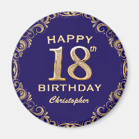 18e anniversaire Parties scintillant marine bleu e