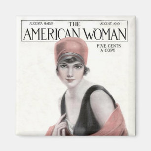 Aimant 1919 américain vintage de magazine de femm
