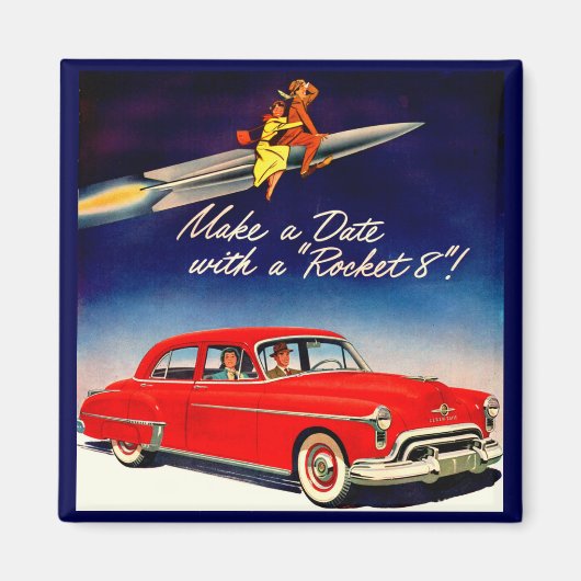 Aimant 1950 Faire une date avec Rocket 8 (Devant)