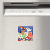 Aimant 1952 Feria de Sevilla vintage travel (In Situ (Lave-vaisselle))