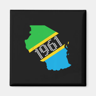 Aimant 1961 Jour de l'indépendance du drapeau de Tanzanie