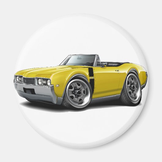 Aimant 1968 Ans 442 Jaune-Noir Convertible (Devant)